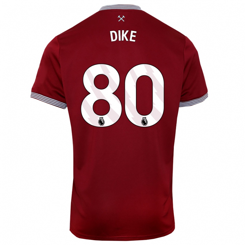 נשים אנדרה דייק #80 בורדו לבן ג'רזי ביתית 2025/26 חולצה קצרה