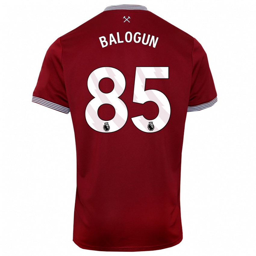 נשים Majid Balogun #85 בורדו לבן ג'רזי ביתית 2025/26 חולצה קצרה