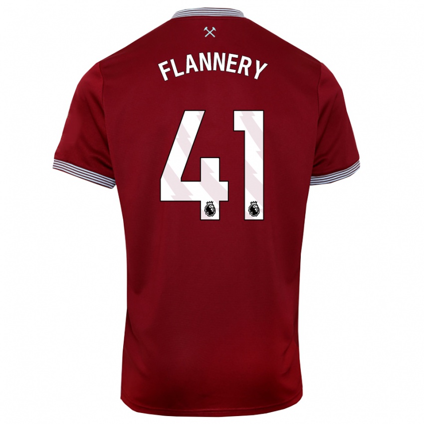 נשים קיירה פלנרי #41 בורדו לבן ג'רזי ביתית 2025/26 חולצה קצרה