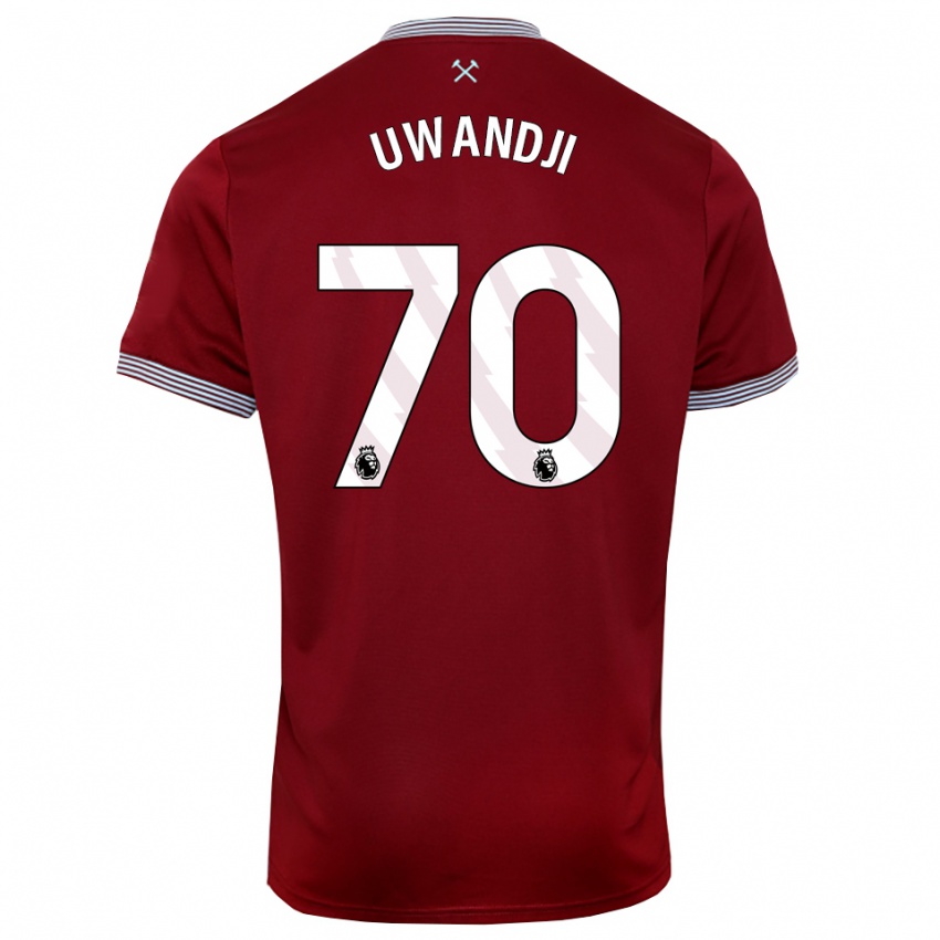 נשים בלייז אוואנדג'י #70 בורדו לבן ג'רזי ביתית 2025/26 חולצה קצרה