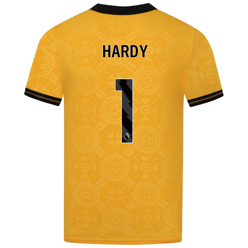 נשים George Hardy #1 צהוב שחור ג'רזי ביתית 2025/26 חולצה קצרה