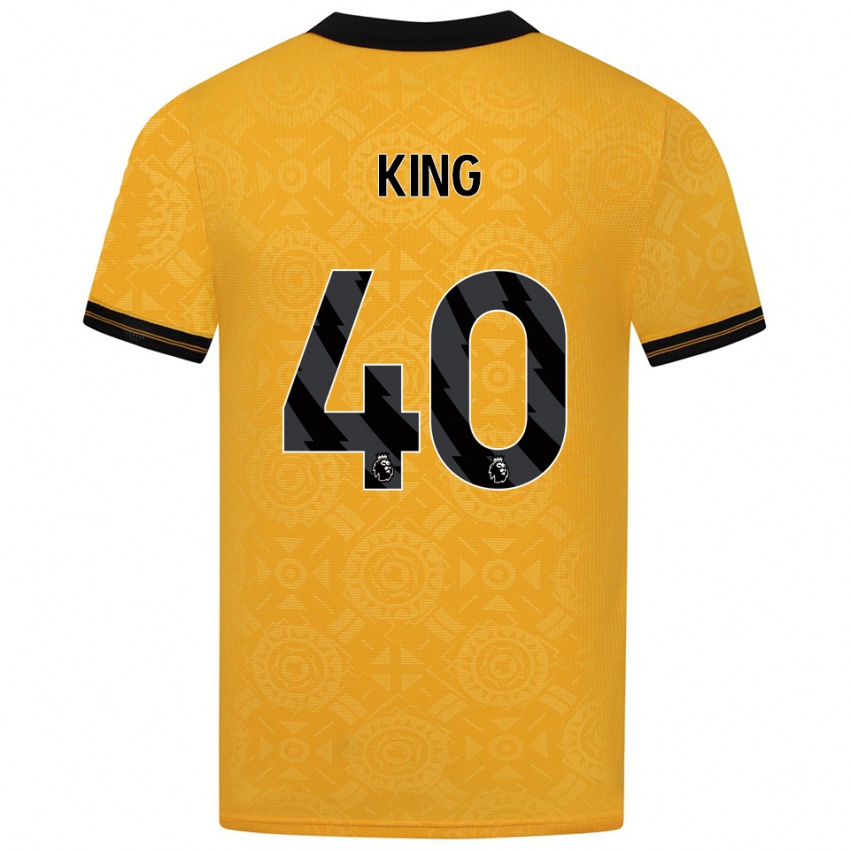 נשים טום קינג #40 צהוב שחור ג'רזי ביתית 2025/26 חולצה קצרה