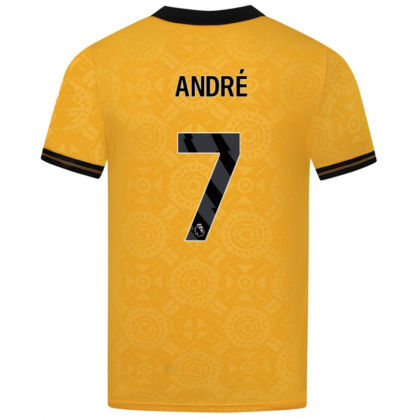 נשים אנדרה #7 צהוב שחור ג'רזי ביתית 2025/26 חולצה קצרה
