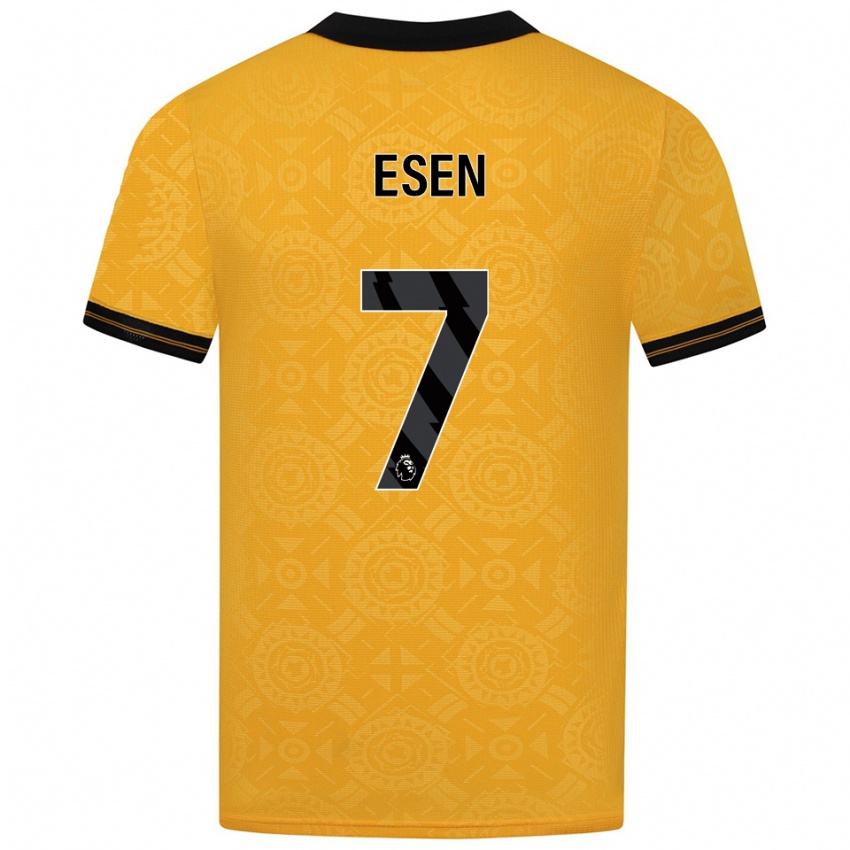 נשים ג'וש אסן #7 צהוב שחור ג'רזי ביתית 2025/26 חולצה קצרה
