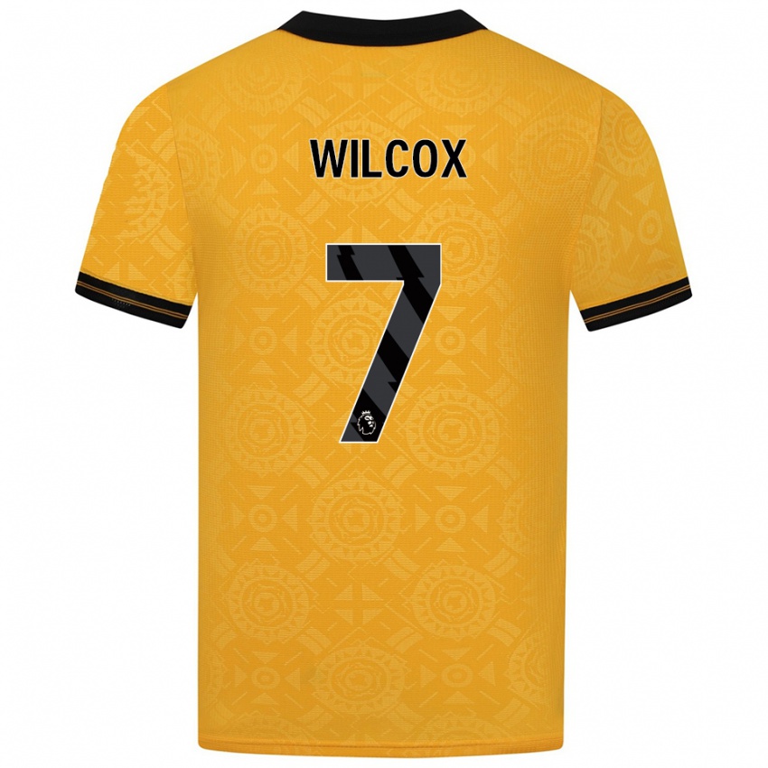 נשים Jake Wilcox #7 צהוב שחור ג'רזי ביתית 2025/26 חולצה קצרה