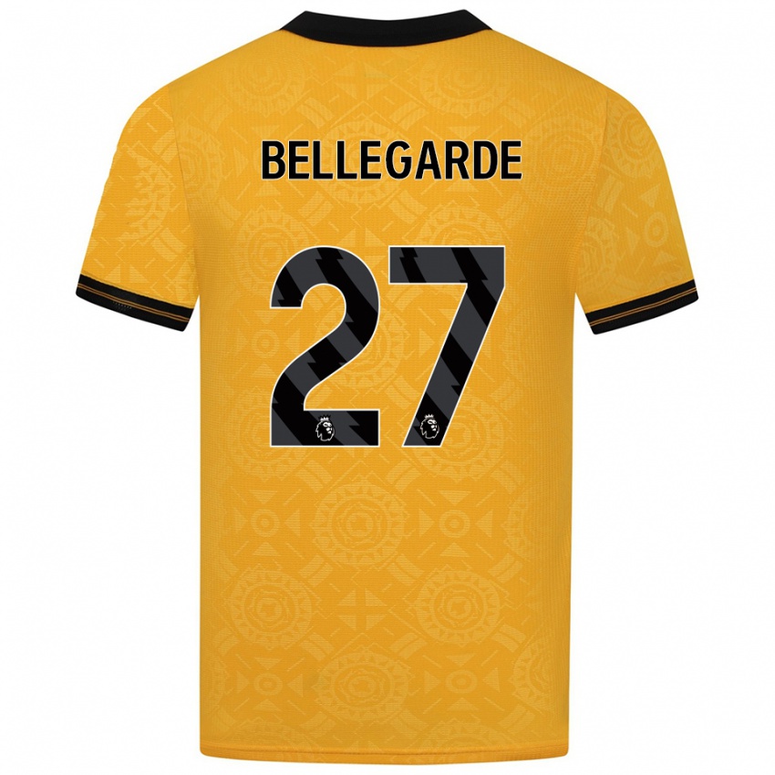 נשים ז'אן-ריקנר בלגארד #27 צהוב שחור ג'רזי ביתית 2025/26 חולצה קצרה