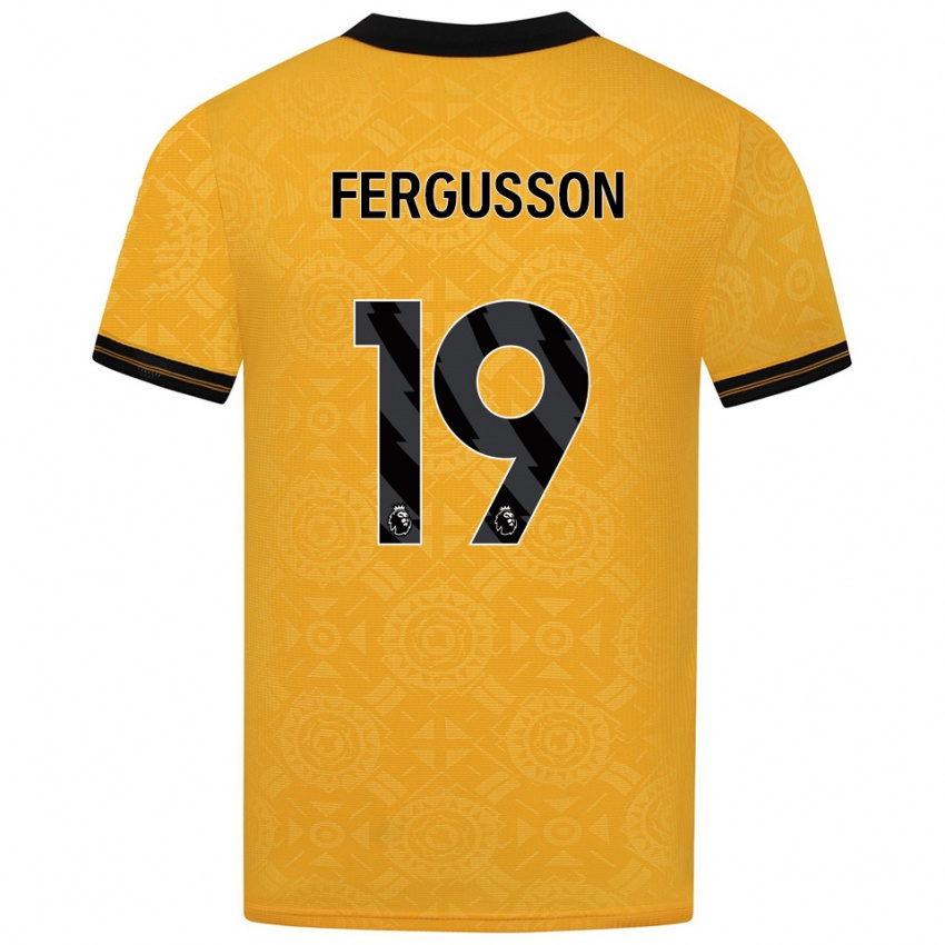 נשים Liv Fergusson #19 צהוב שחור ג'רזי ביתית 2025/26 חולצה קצרה