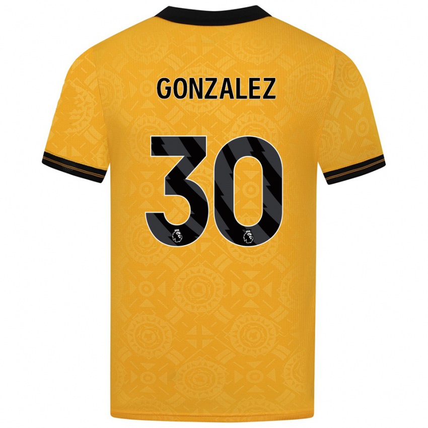 נשים אנסו גונסאלס #30 צהוב שחור ג'רזי ביתית 2025/26 חולצה קצרה