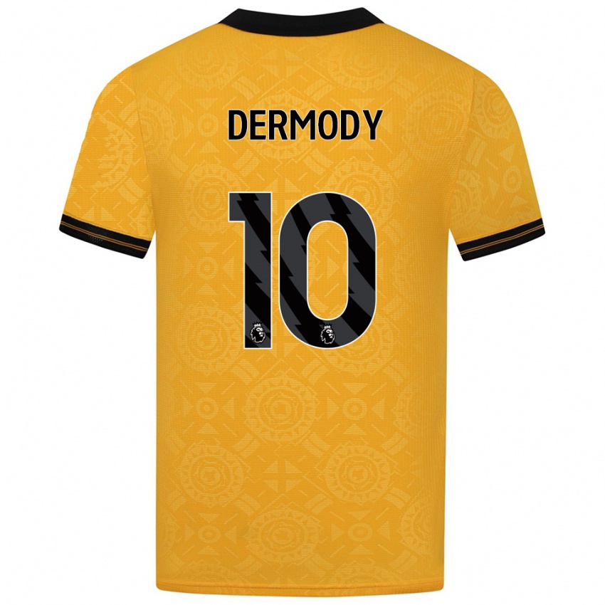 נשים הלן דרמודי #10 צהוב שחור ג'רזי ביתית 2025/26 חולצה קצרה