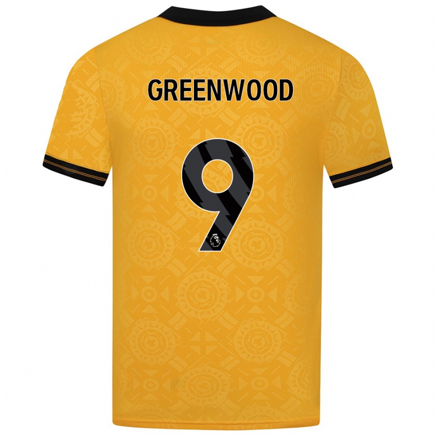 נשים Jashayde Greenwood #9 צהוב שחור ג'רזי ביתית 2025/26 חולצה קצרה