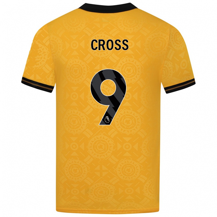 נשים ג'ייד קרוס #9 צהוב שחור ג'רזי ביתית 2025/26 חולצה קצרה