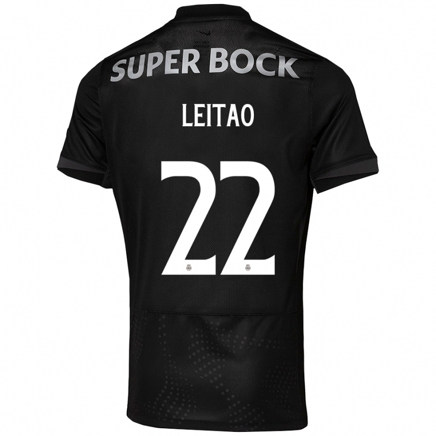 נשים טיאגו מיגואל גומס לייטאו #22 שחור לבן הרחק ג'רזי 2025/26 חולצה קצרה