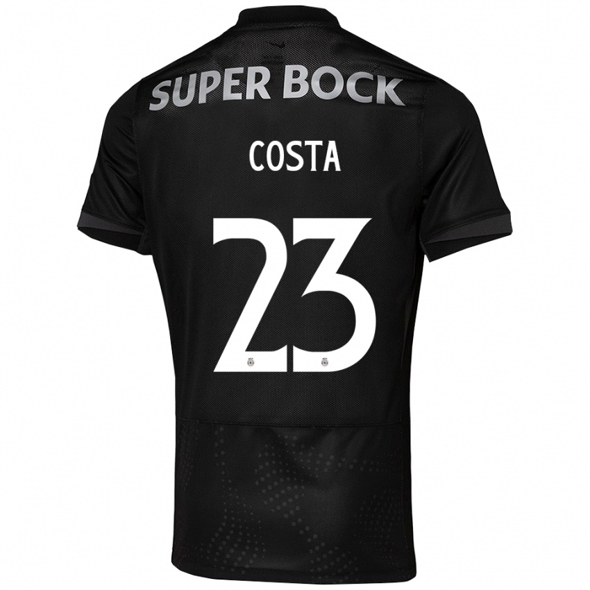 נשים Manuel Costa #23 שחור לבן הרחק ג'רזי 2025/26 חולצה קצרה