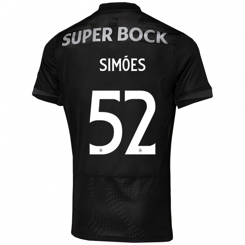 נשים ז'ואאו סימואש #52 שחור לבן הרחק ג'רזי 2025/26 חולצה קצרה