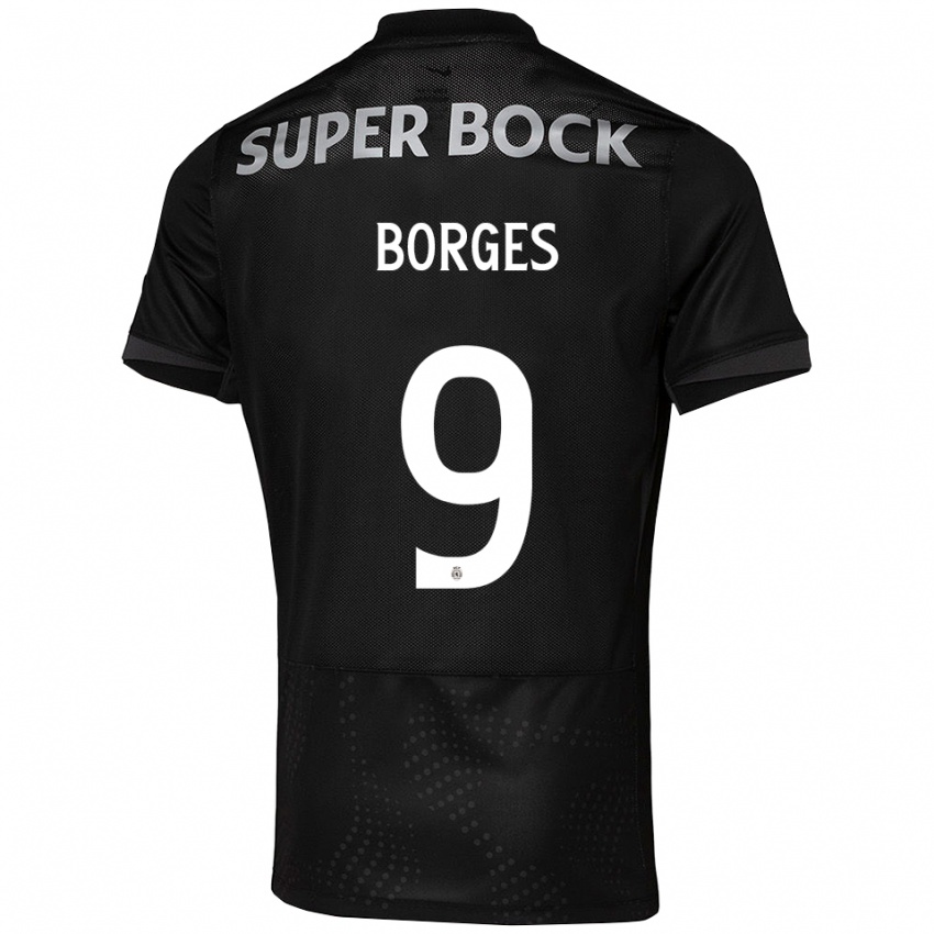 נשים אנה בורז׳ס #9 שחור לבן הרחק ג'רזי 2025/26 חולצה קצרה