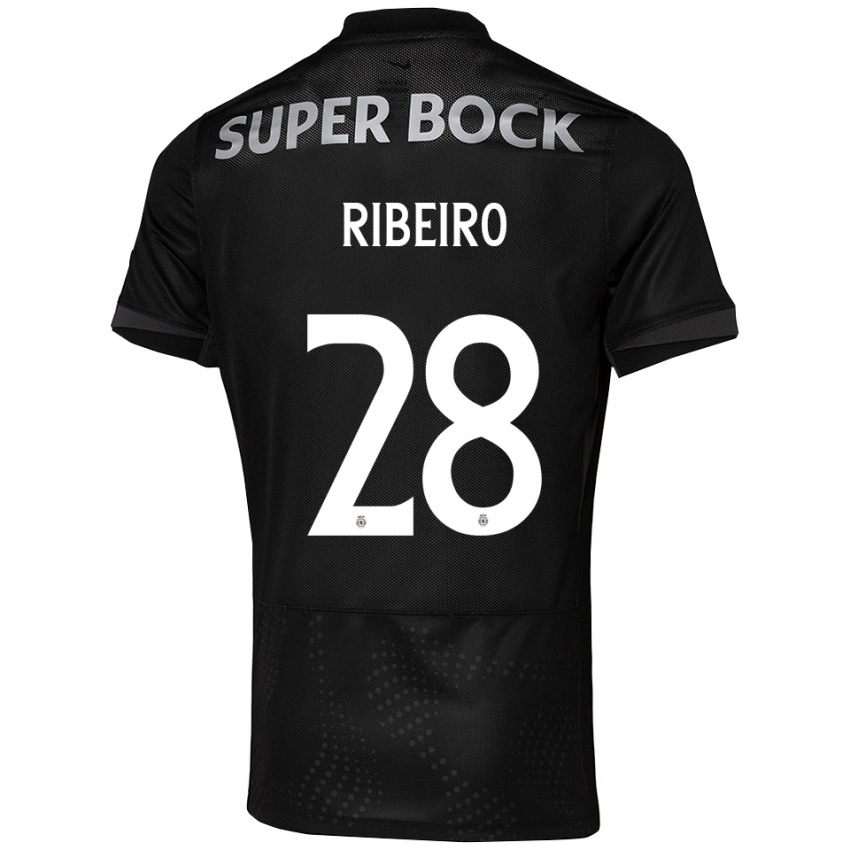 נשים רודריגו ריביירו #28 שחור לבן הרחק ג'רזי 2025/26 חולצה קצרה