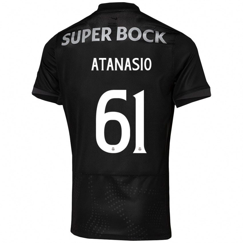 נשים אתנסיוס #61 שחור לבן הרחק ג'רזי 2025/26 חולצה קצרה