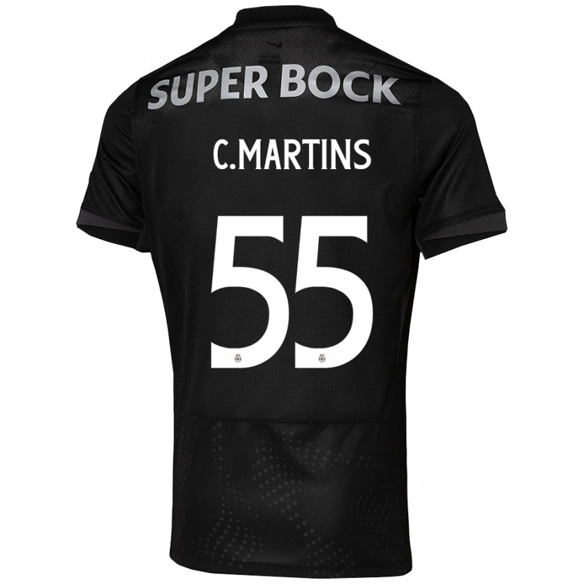 נשים קרולינה מרטינס #55 שחור לבן הרחק ג'רזי 2025/26 חולצה קצרה