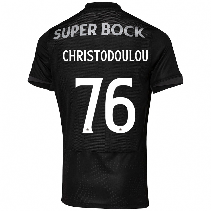 נשים ארגיריס כריסטודולו #76 שחור לבן הרחק ג'רזי 2025/26 חולצה קצרה