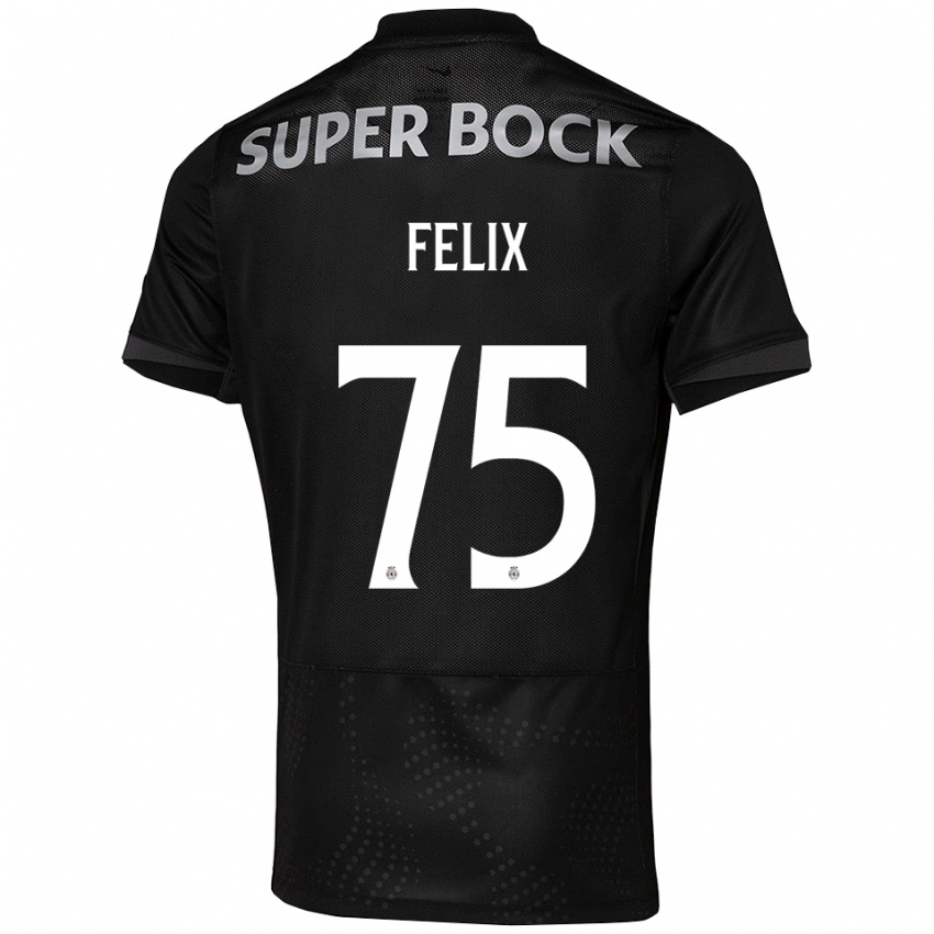 נשים ונדו פליקס #75 שחור לבן הרחק ג'רזי 2025/26 חולצה קצרה