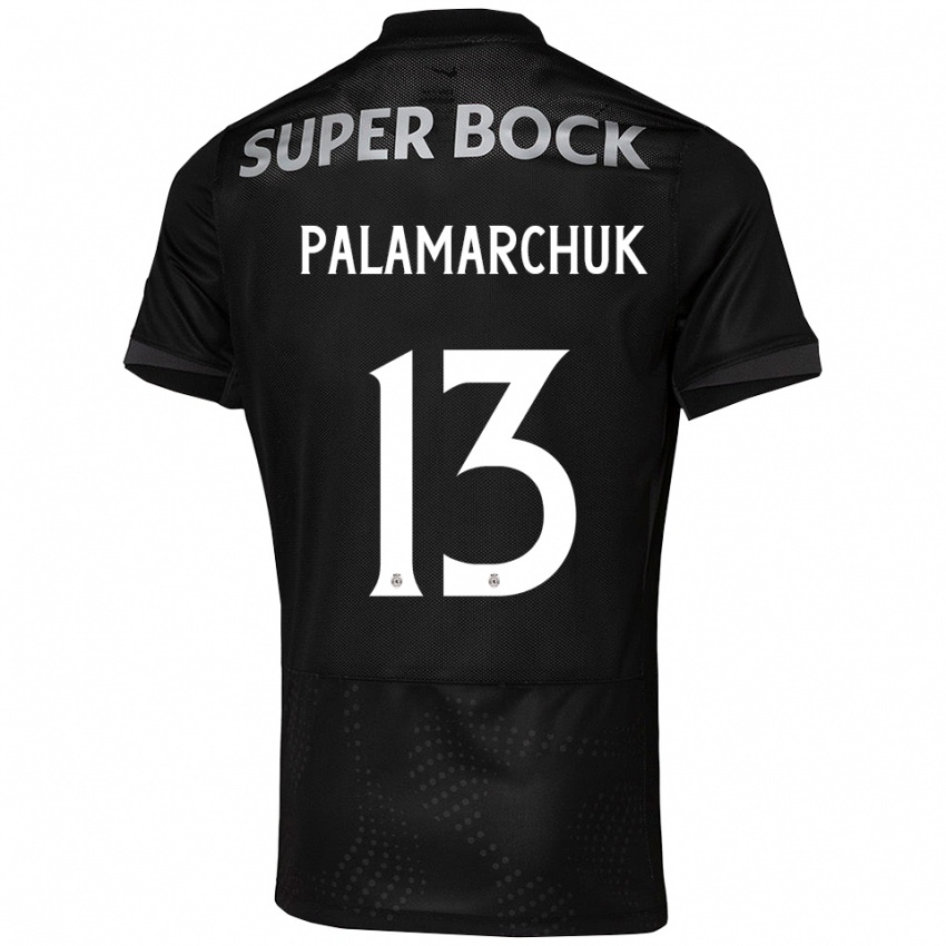 נשים Cristiano Vitaly Palamarchuk #13 שחור לבן הרחק ג'רזי 2025/26 חולצה קצרה