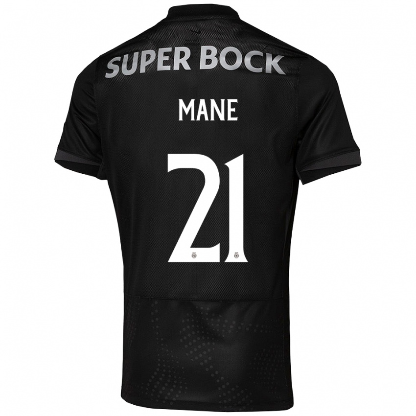 נשים Isnaba Mane #21 שחור לבן הרחק ג'רזי 2025/26 חולצה קצרה