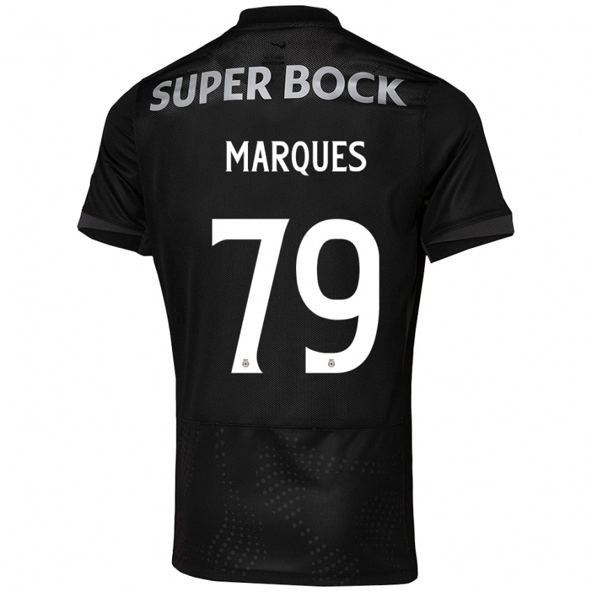 נשים רודריגו מרקס #79 שחור לבן הרחק ג'רזי 2025/26 חולצה קצרה