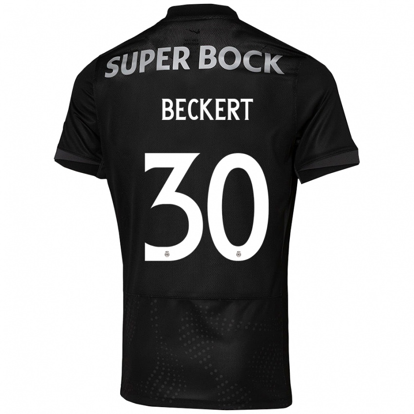 נשים Carolina Beckert #30 שחור לבן הרחק ג'רזי 2025/26 חולצה קצרה