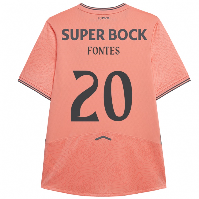 נשים Goncalo Fontes #20 ורוד נייבי הרחק ג'רזי 2025/26 חולצה קצרה