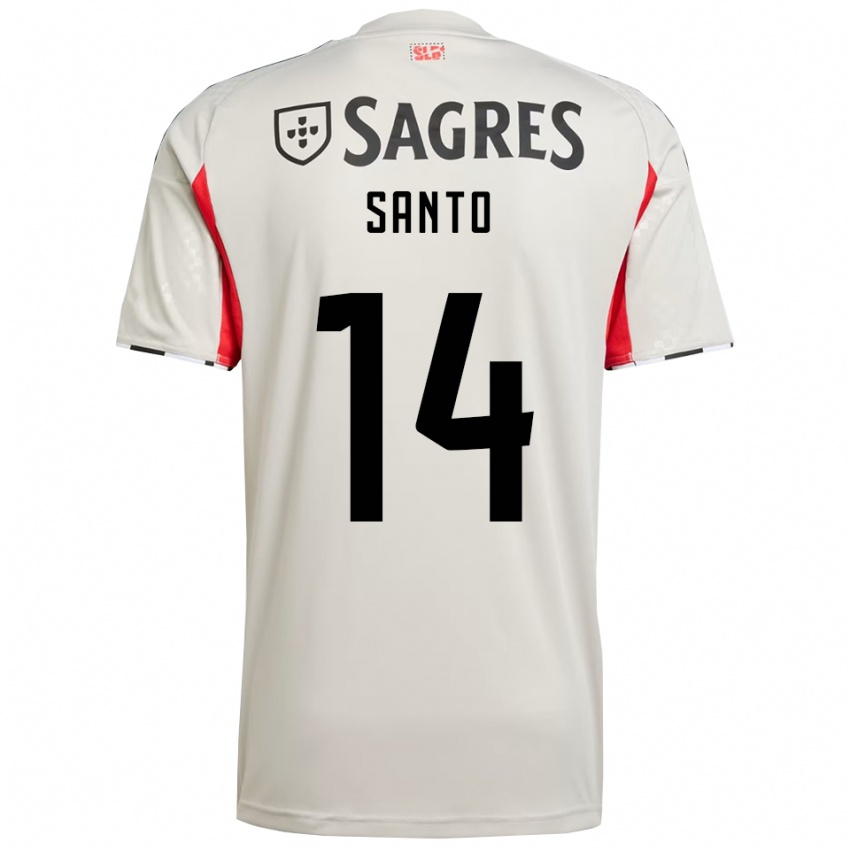 נשים Sandro Santo #14 לבן מלוכלך אדום הרחק ג'רזי 2025/26 חולצה קצרה