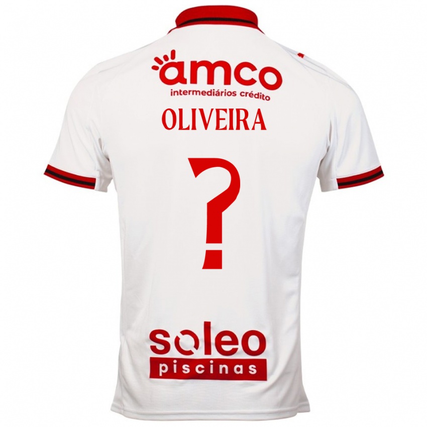 נשים Leandro Oliveira #0 לבן אדום הרחק ג'רזי 2025/26 חולצה קצרה