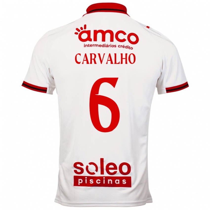 נשים ויטור קרבאליו #6 לבן אדום הרחק ג'רזי 2025/26 חולצה קצרה