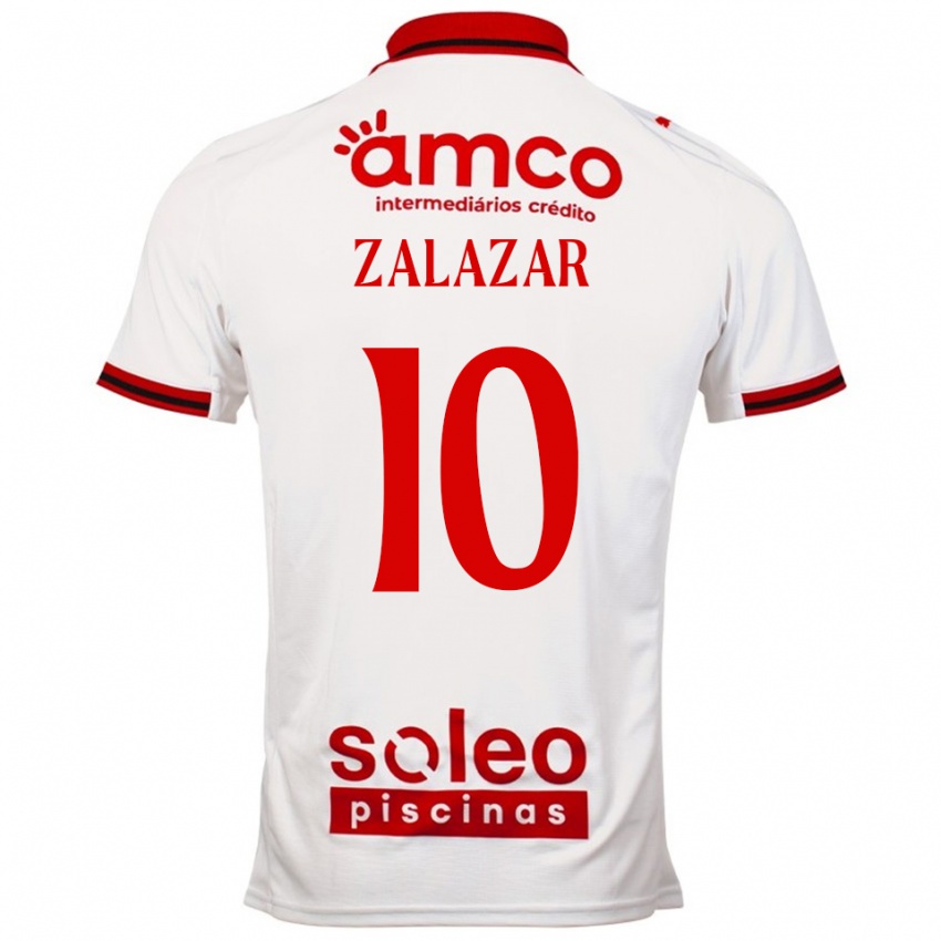 נשים רודריגו סלסאר #10 לבן אדום הרחק ג'רזי 2025/26 חולצה קצרה