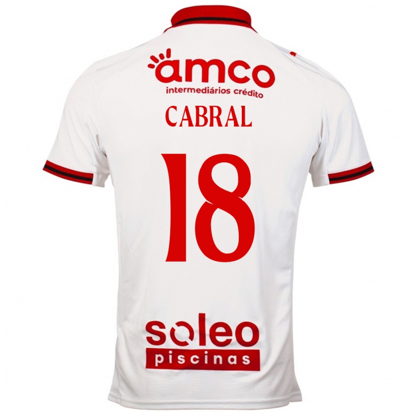 נשים רפאל קבראל #18 לבן אדום הרחק ג'רזי 2025/26 חולצה קצרה