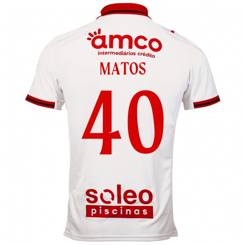 נשים João Matos #40 לבן אדום הרחק ג'רזי 2025/26 חולצה קצרה