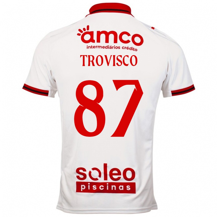 נשים ז׳ואאו טרוביסקו #87 לבן אדום הרחק ג'רזי 2025/26 חולצה קצרה