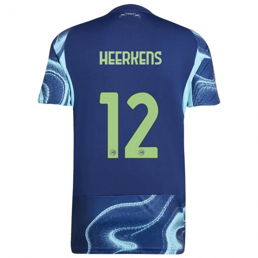 נשים יורי הירקנס #12 נייבי תכלת הרחק ג'רזי 2025/26 חולצה קצרה