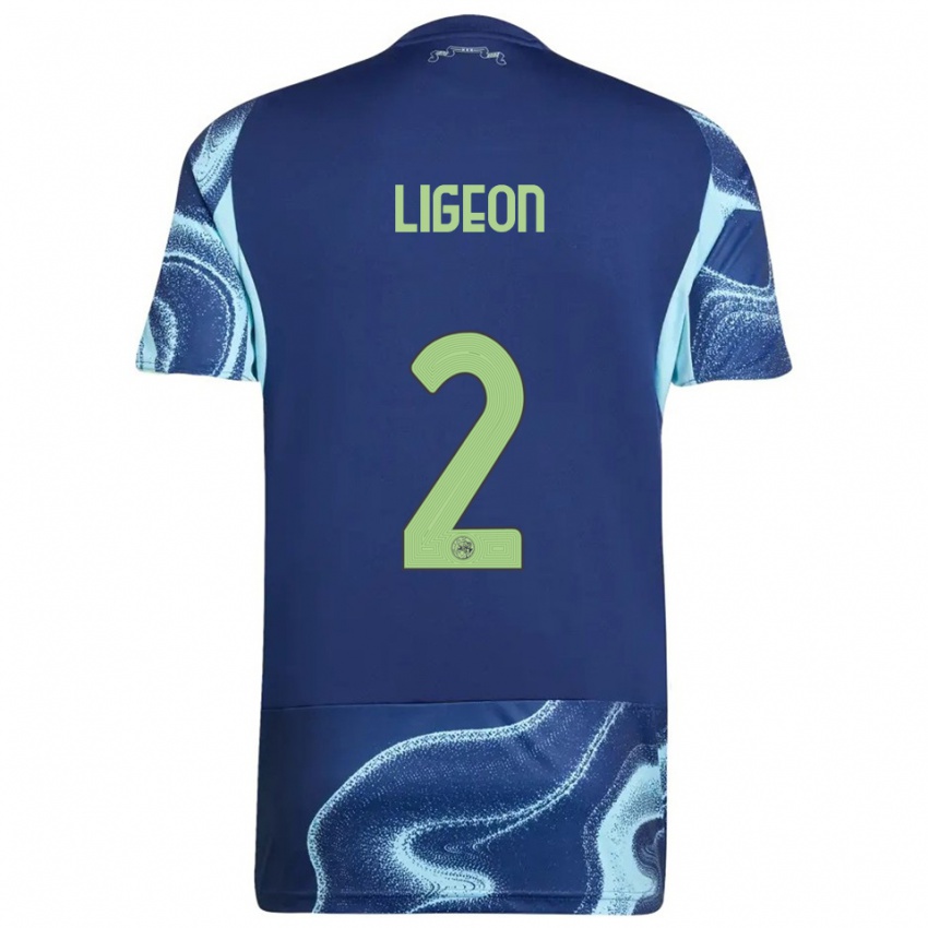 נשים רובן ליגאון #2 נייבי תכלת הרחק ג'רזי 2025/26 חולצה קצרה