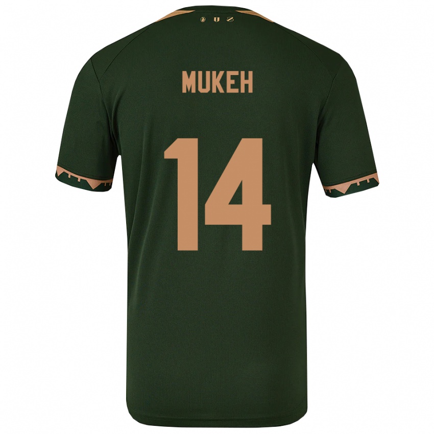 נשים Joshua Mukeh #14 ירוק זהב הרחק ג'רזי 2025/26 חולצה קצרה