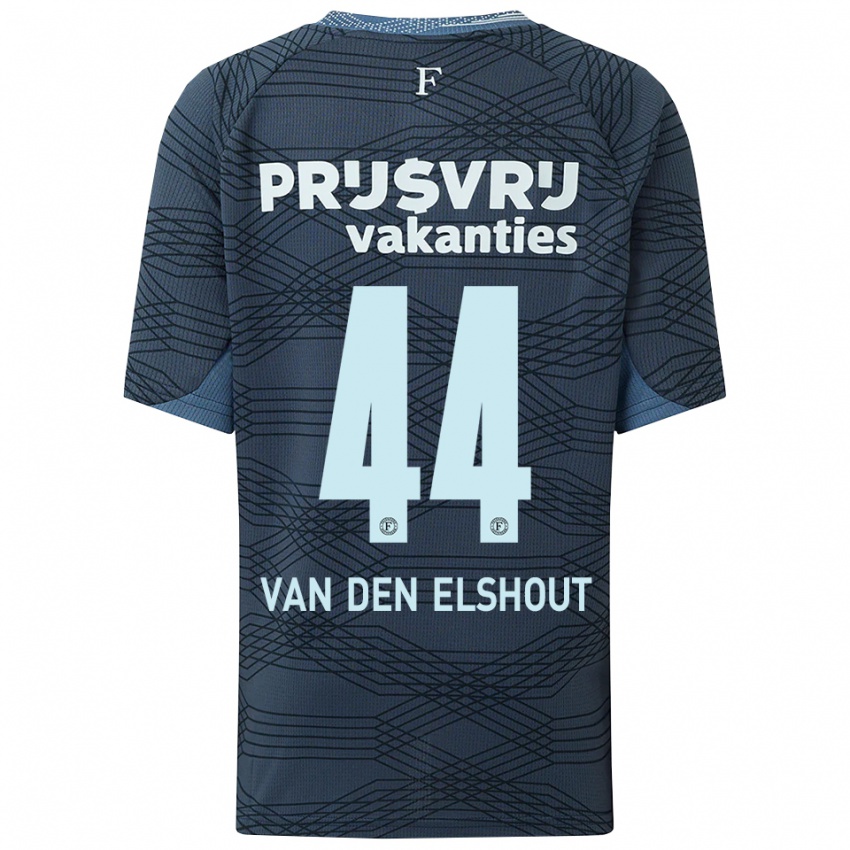 נשים Tobias Van Den Elshout #44 שחור אפור הרחק ג'רזי 2025/26 חולצה קצרה