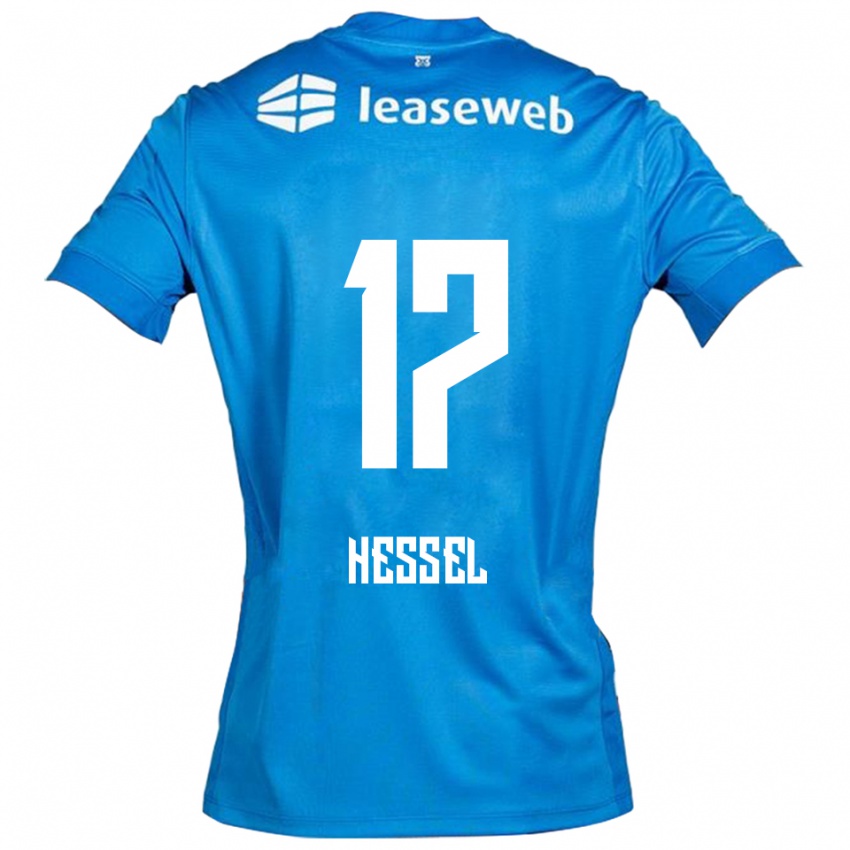 נשים Hessel De Wit #17 כחול לבן הרחק ג'רזי 2025/26 חולצה קצרה