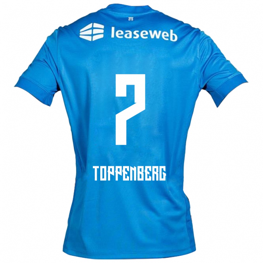 נשים Kevin Toppenberg #7 כחול לבן הרחק ג'רזי 2025/26 חולצה קצרה