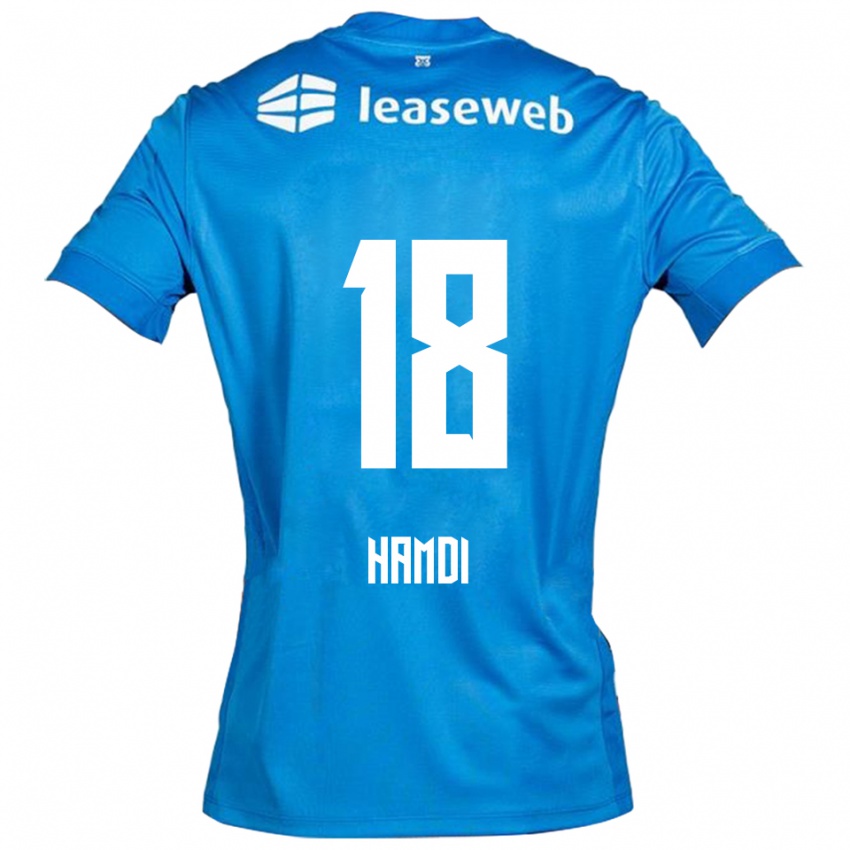 נשים יאסין חאמדי #18 כחול לבן הרחק ג'רזי 2025/26 חולצה קצרה
