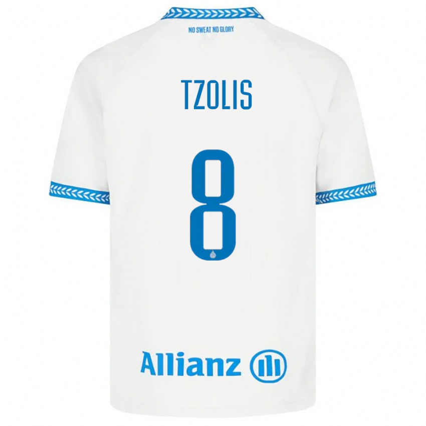 נשים חריסטוס צוליס #8 כחול לבן הרחק ג'רזי 2025/26 חולצה קצרה