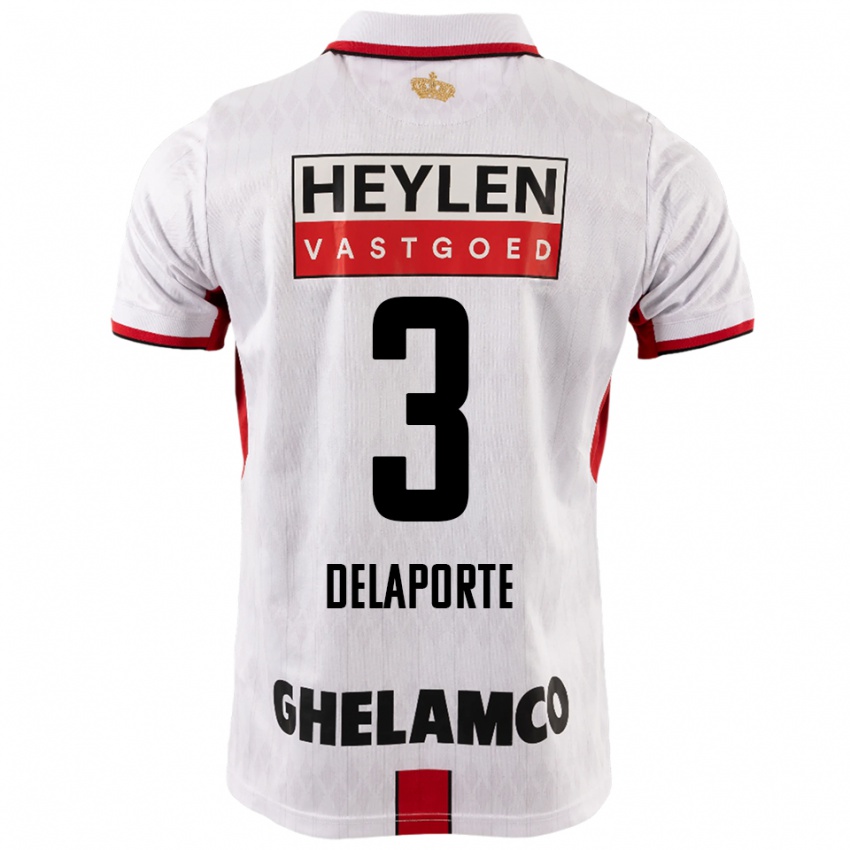 נשים קיאנו דלפורט #3 לבן אדום הרחק ג'רזי 2025/26 חולצה קצרה