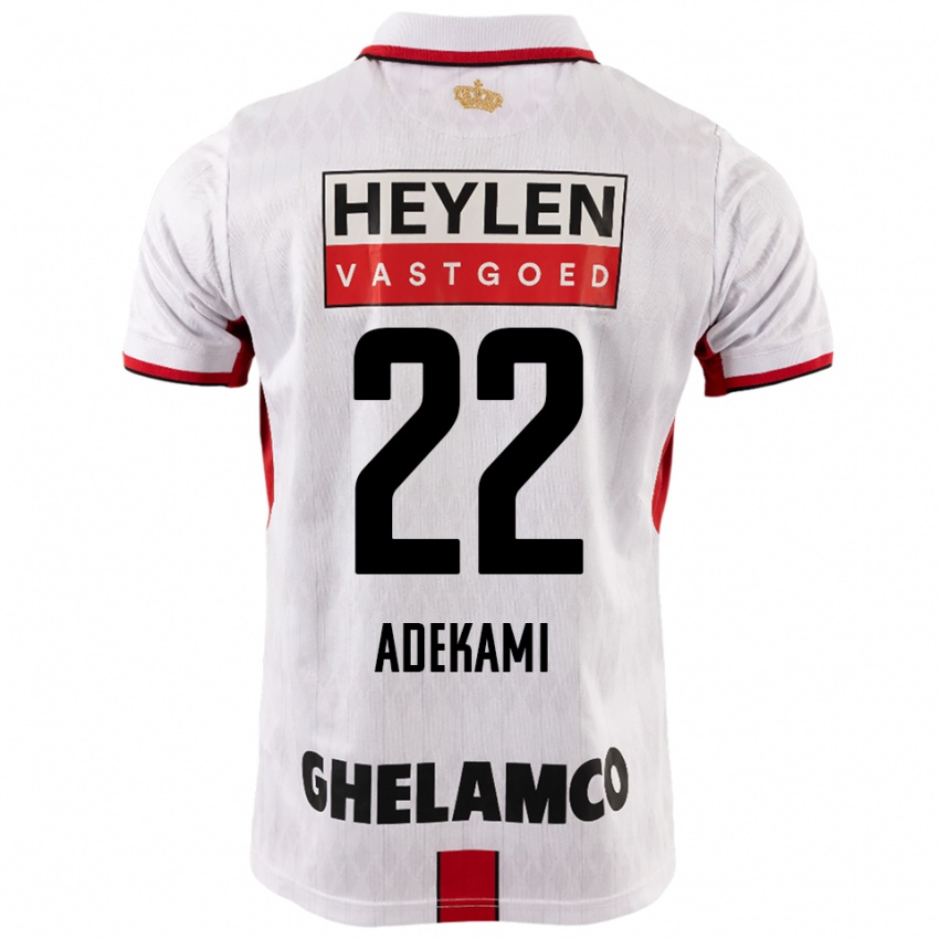 נשים Farouck Adekami #22 לבן אדום הרחק ג'רזי 2025/26 חולצה קצרה