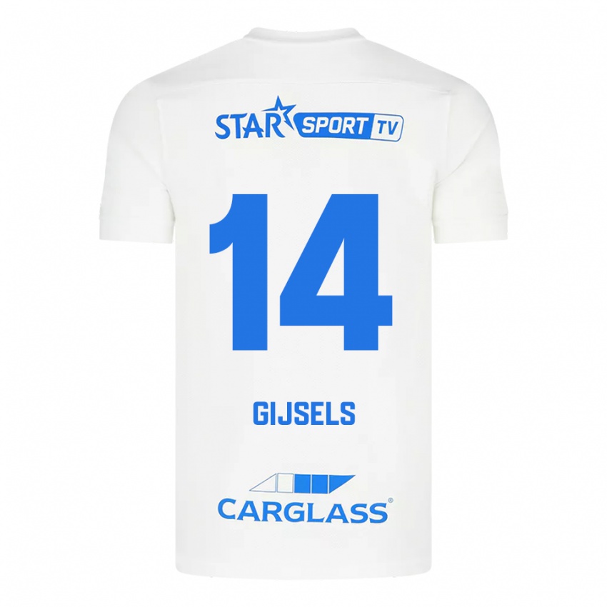 נשים Kellen Gijsels #14 לבן כחול הרחק ג'רזי 2025/26 חולצה קצרה
