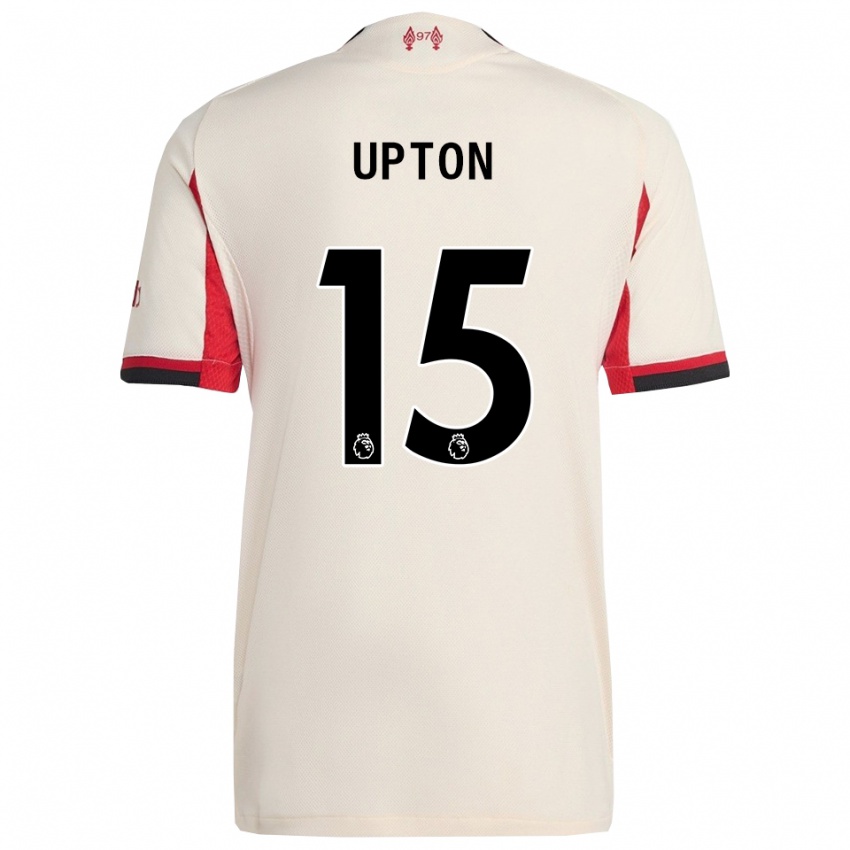 נשים Joe Upton #15 לבן שחור הרחק ג'רזי 2025/26 חולצה קצרה