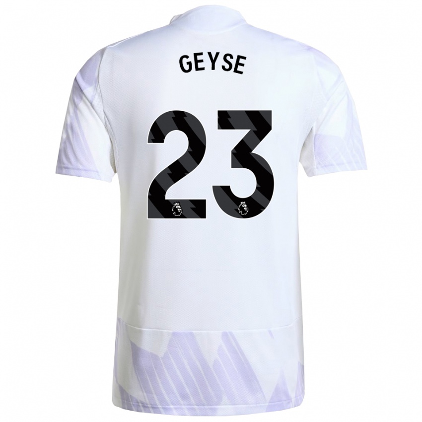 נשים גייסה #23 לבן סגול סגול הרחק ג'רזי 2025/26 חולצה קצרה