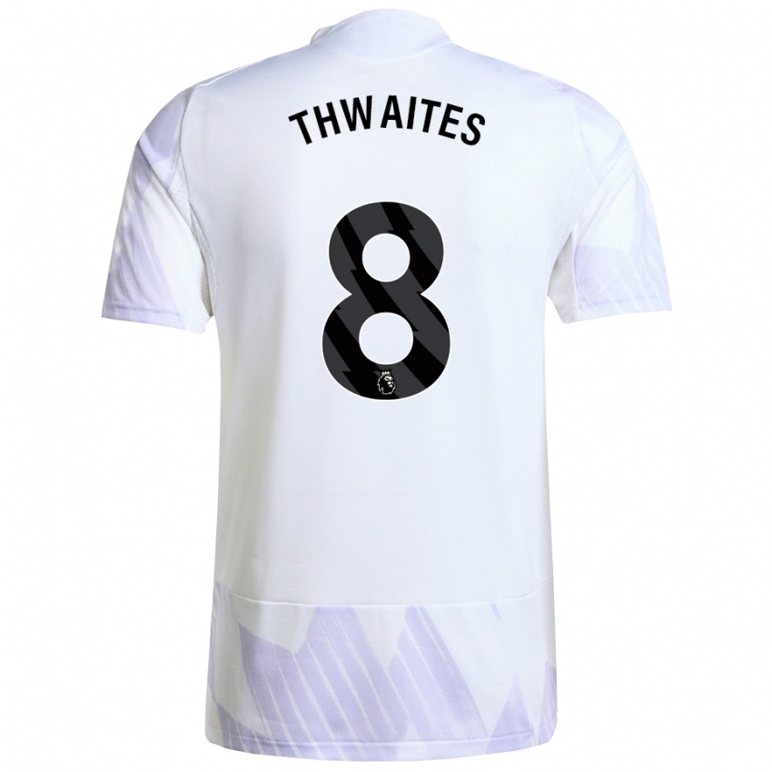 נשים ג׳ים אלק ג׳וסף ת׳ווייטס #8 לבן סגול סגול הרחק ג'רזי 2025/26 חולצה קצרה